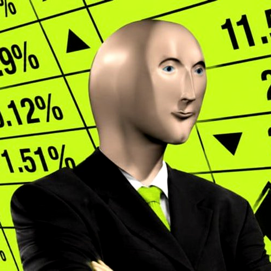 Meme Man from the classic STONKS artwork